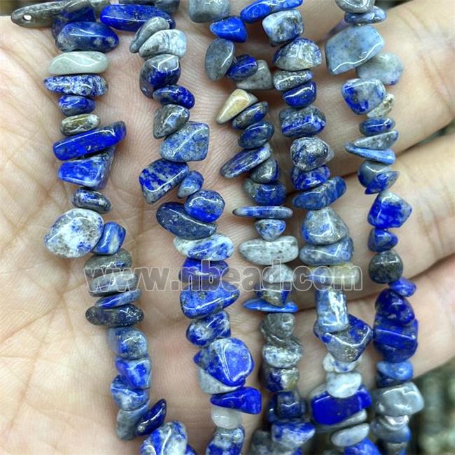 Natural Blue Lapis Lazuli Chips Beads Freeform