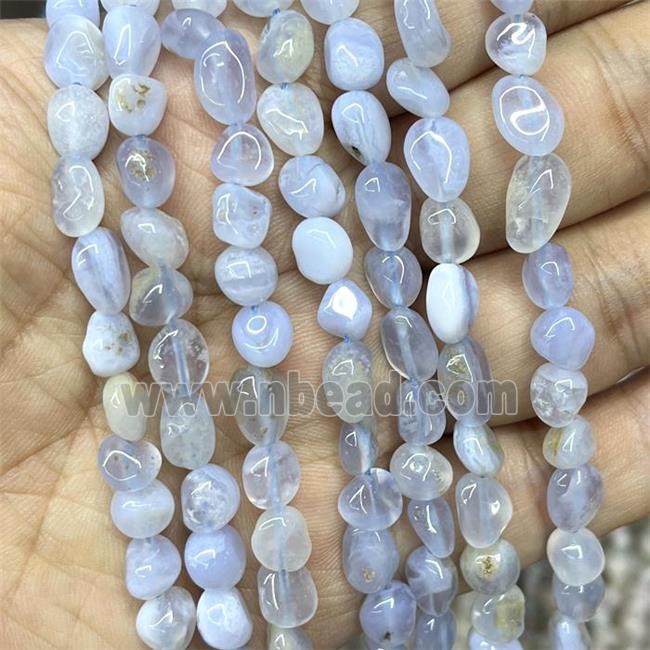 Natural Blue Lace Agate Chips Beads Freeform Polished