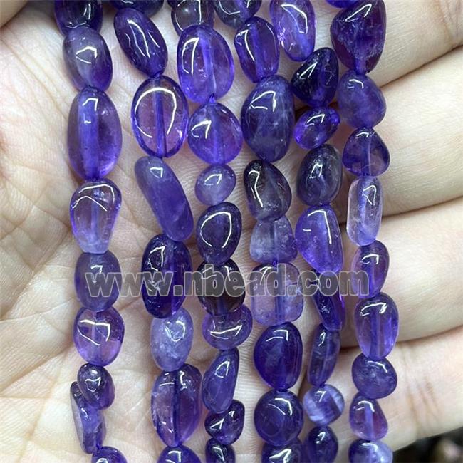 Natural Amethyst Chips Beads Purple Freeform