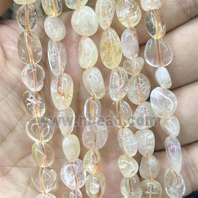 Natural Yellow Citrine Chips Beads Freeform