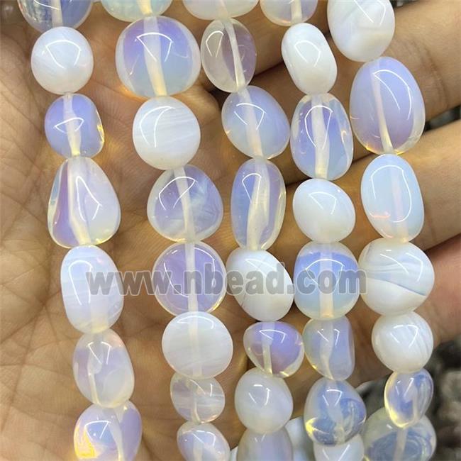 White Opalite Chips Beads Freeform