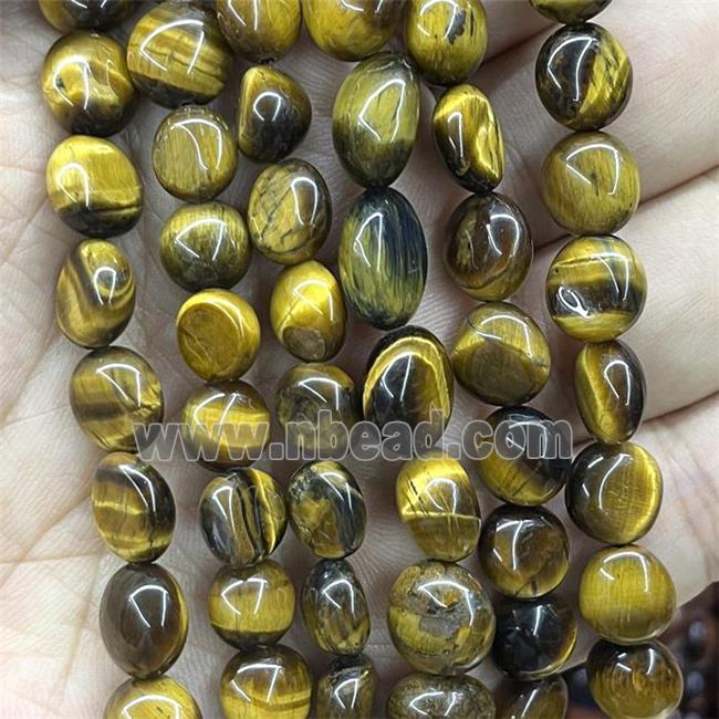 Natural Tiger Eye Stone Beads Chips Yellow Freeform
