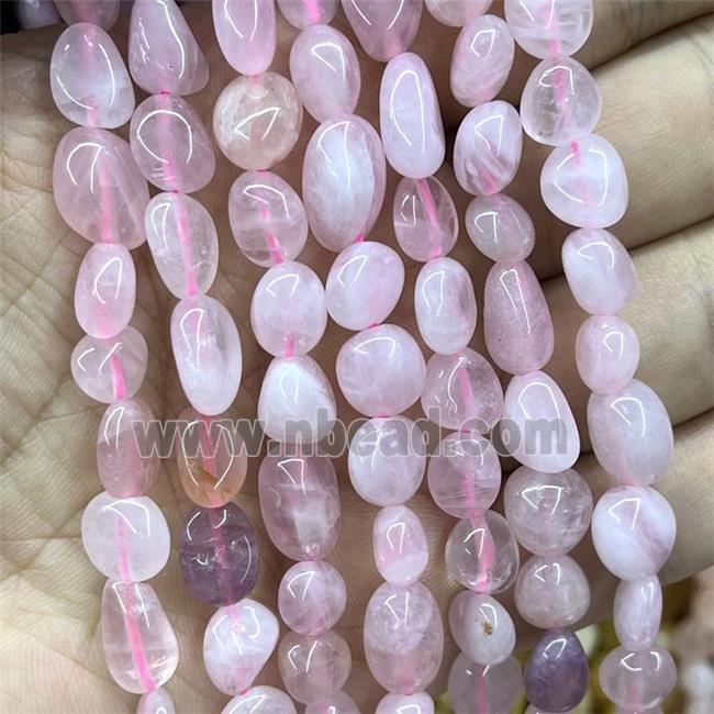 Natural Pink Morganite Chips Beads Freeform