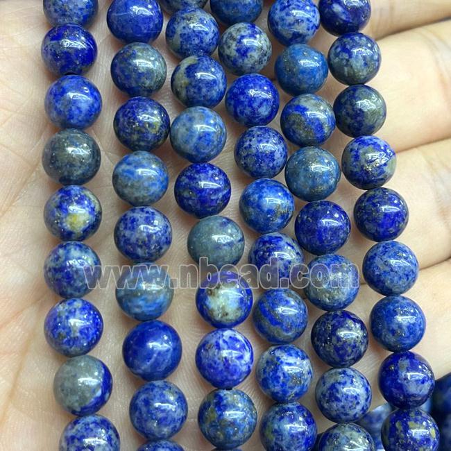 Natural Lapis Lazuli Beads Blue Smooth Round