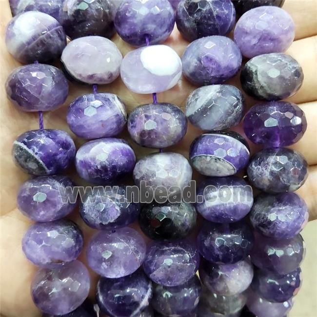 Natural Dogteeth Amethyst Beads Purple Faceted Rondelle