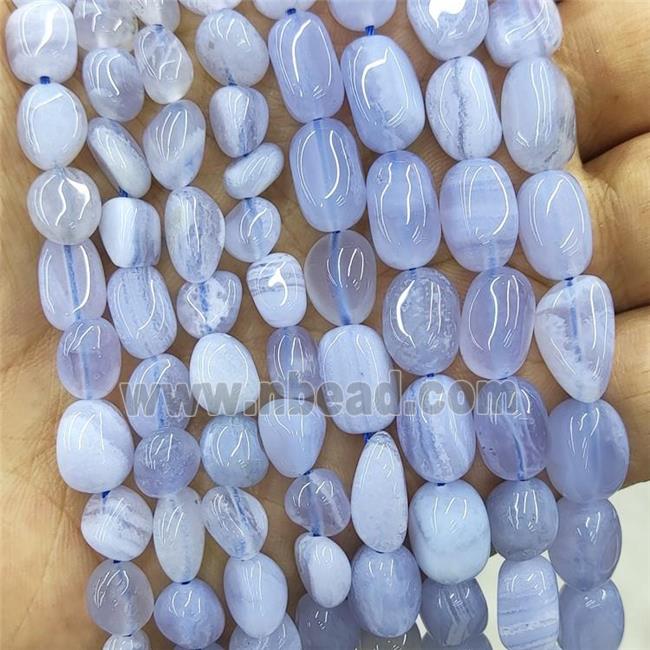 Natural Blue Lace Agate Chip Beads Freeform Polished