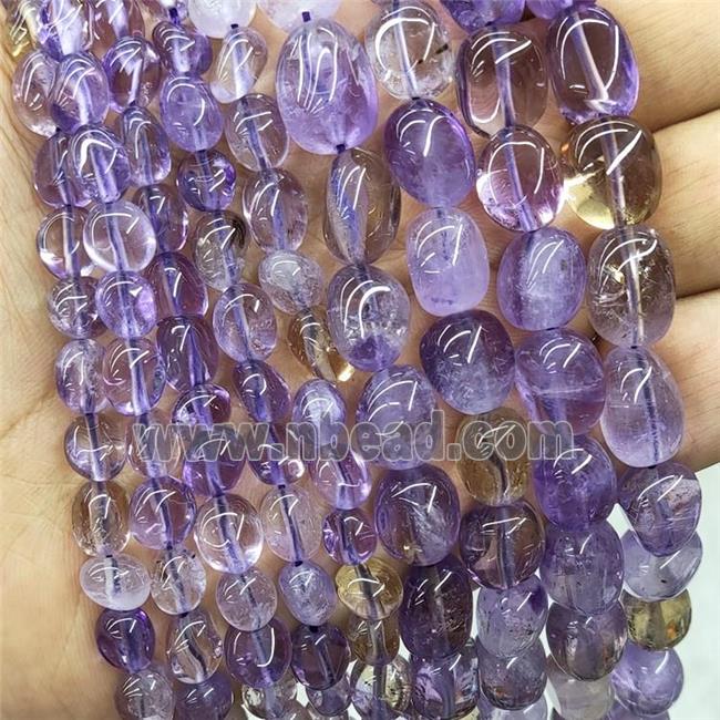 Natural Ametrine Chip Beads Freeform Purple