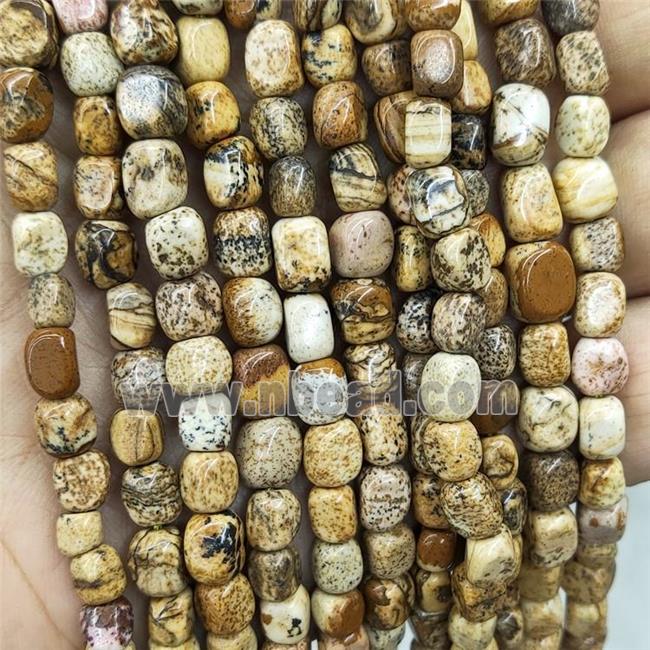 Natural Picture Jasper Chips Beads Freeform