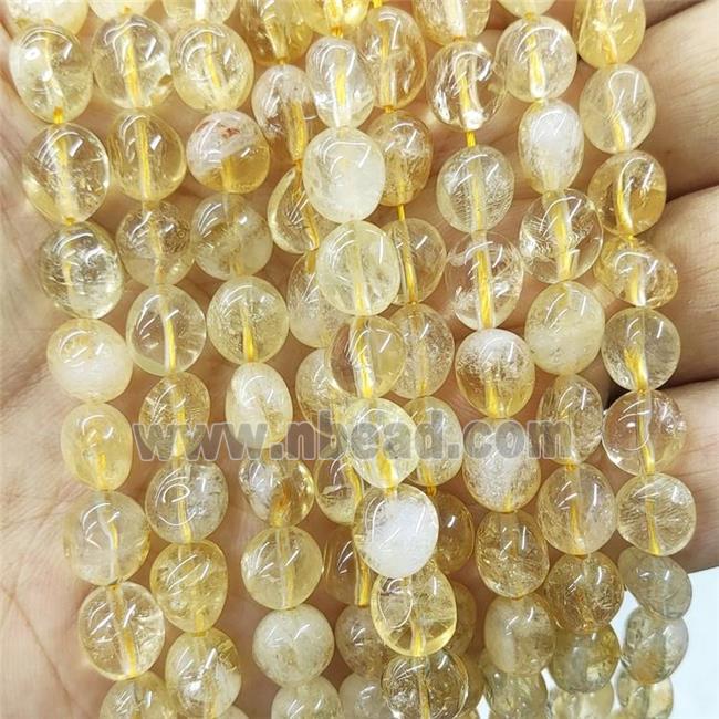Natural Citrine Chips Beads Yellow Freeform Polished