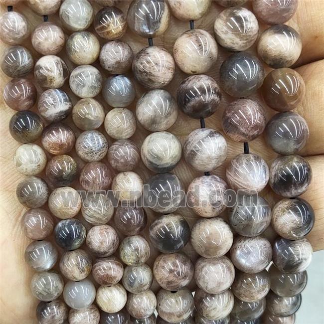 Natural Black Sunstone Beads Smooth Round B-Grade
