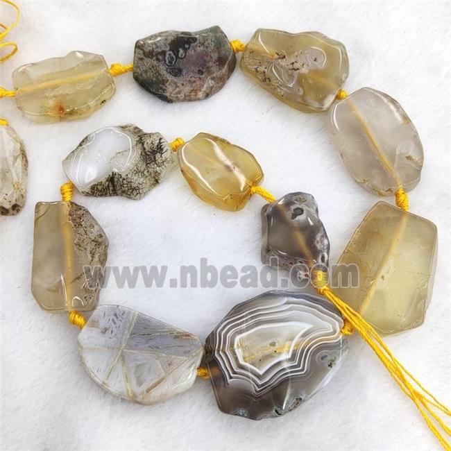 Natural Agate Slice Beads Freeform