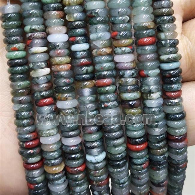 Natural African Bloodstone Heishi Beads