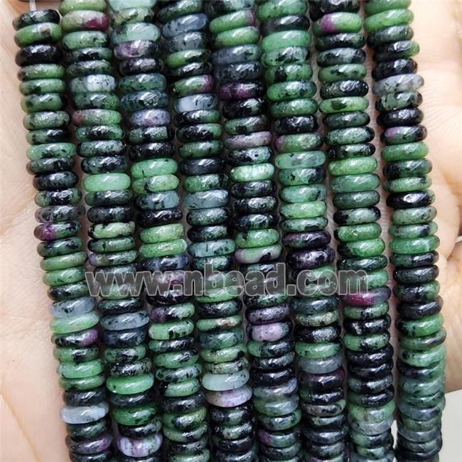 Natural Ruby Zoisite Heishi Beads