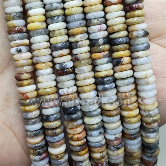Natural Yellow Crazy Lace Agate Beads Heishi