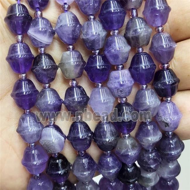Natural Amethyst Bicone Beads