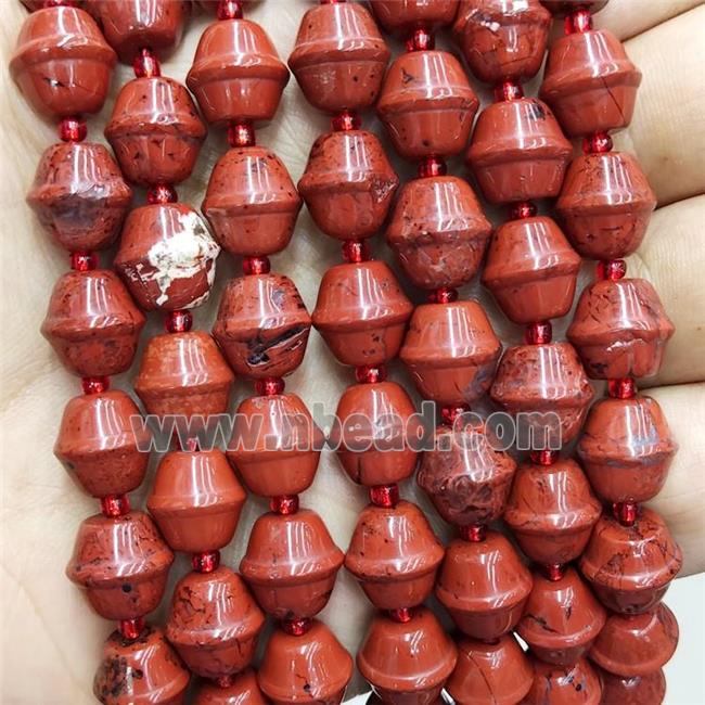 Natural Red Jasper Bicone Beads