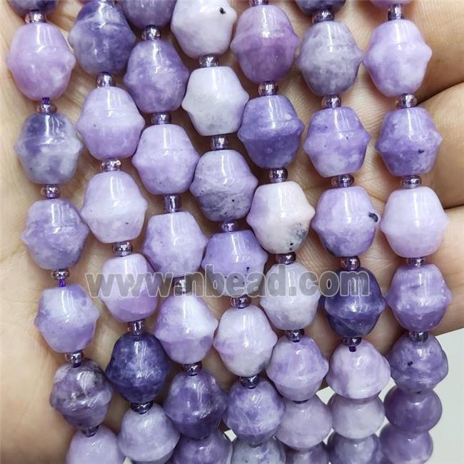 Purple Lepidolite Beads Bicone