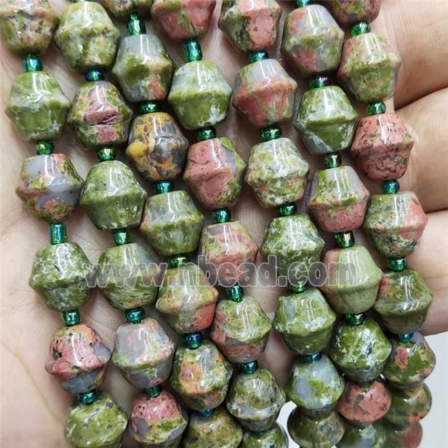 Natural Unakite Beads Bicone
