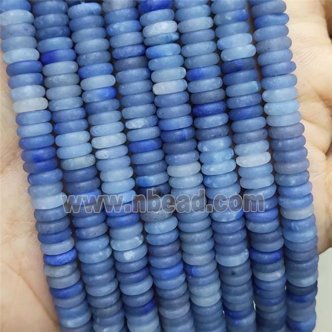 Natural Blue Aventurine Heishi Beads Matte