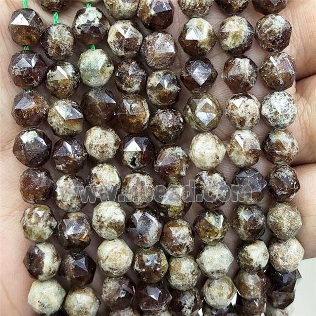 Natural Green Garnet Beads Cut Round