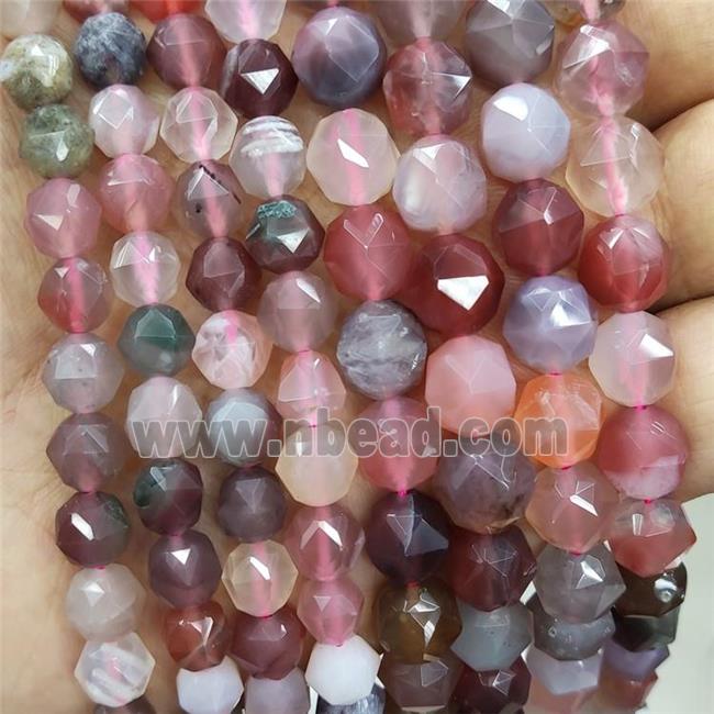 Alashan Agate Beads Candy Pink Cut Round