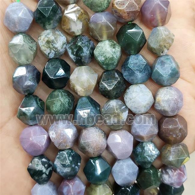 Natural Indian Agate Beads Cut Round