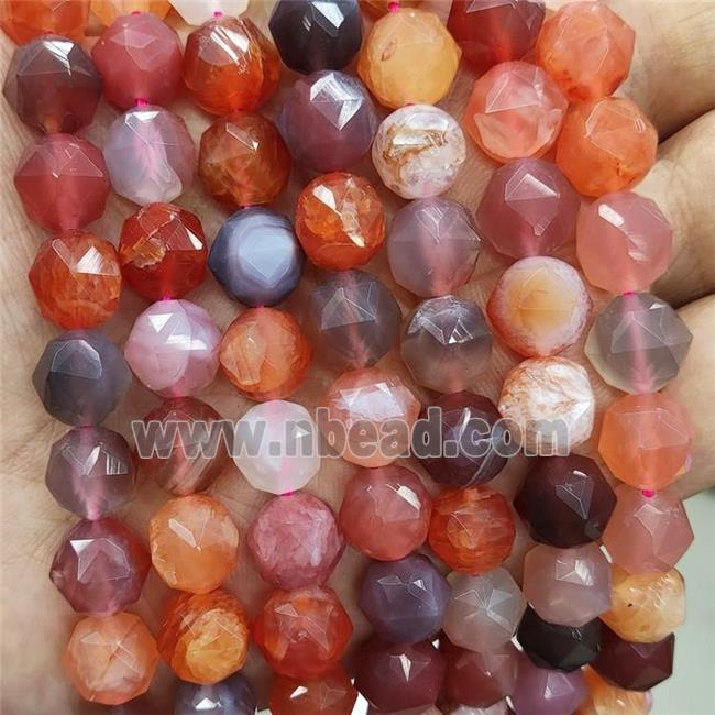Natural Red Carnelian Agate Beads Cut Round