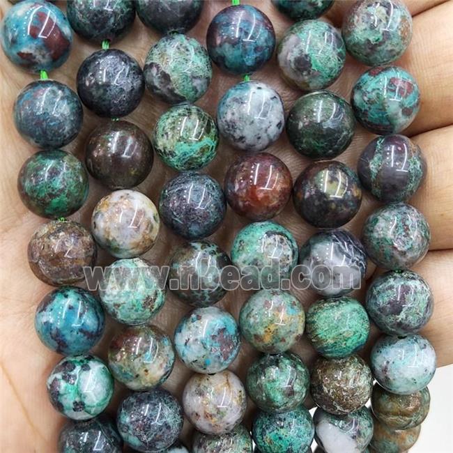 Natural Azurite Beads B-Grade Smooth Round