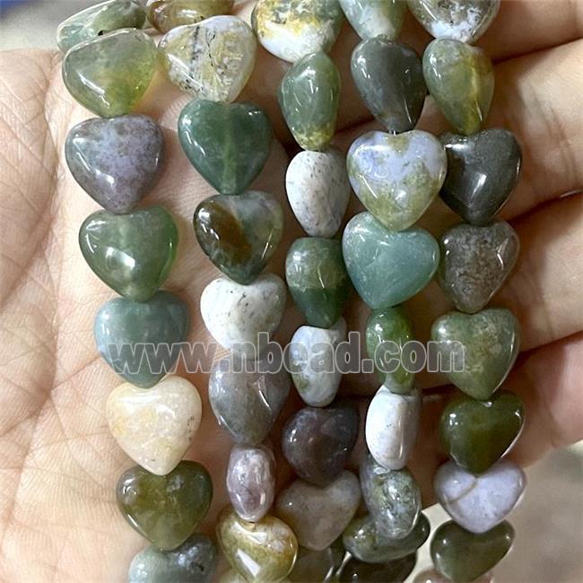 Indian Agate Heart Beads