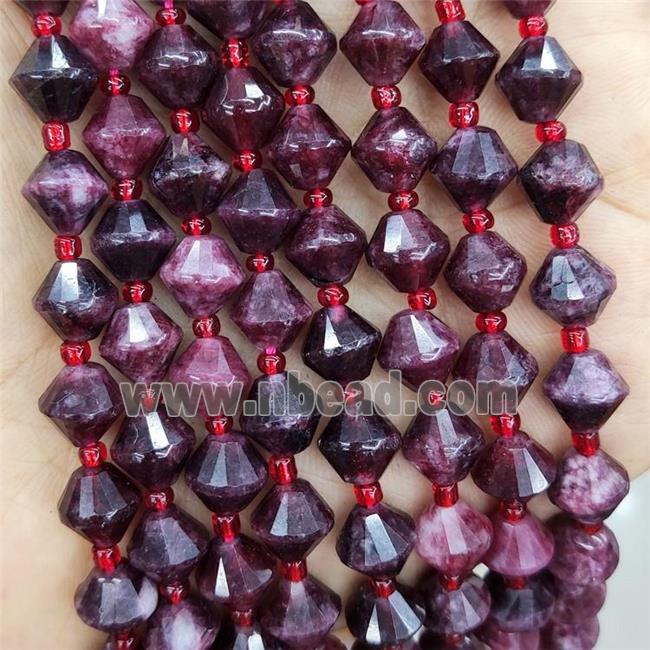 Garnet Beads Bicone Red Dye