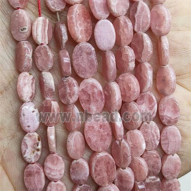 Natural Rhodochrosite Beads Pink Oval