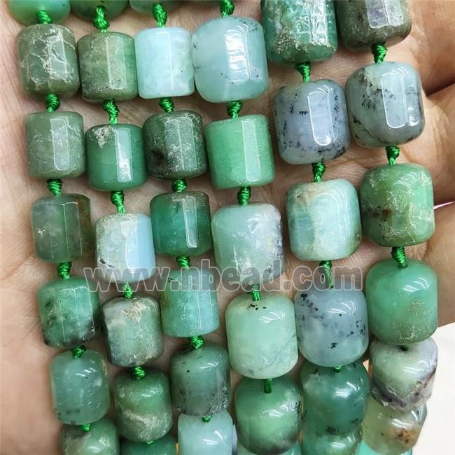 Natural Australian Chrysoprase Column Beads Green