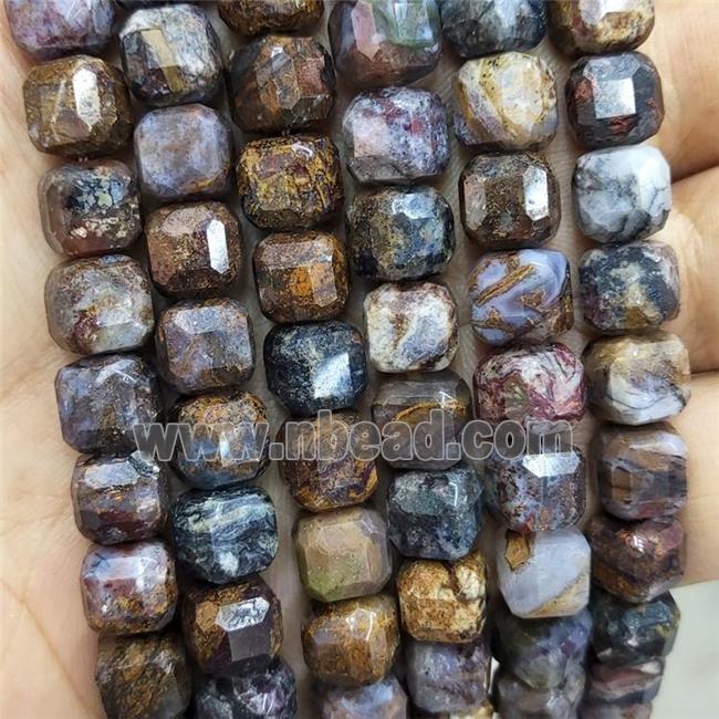 Natural Pietersite Jasper Beads Faceted Cube