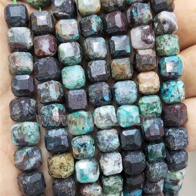 Natural Peruvian Turquoise Beads Faceted Cube