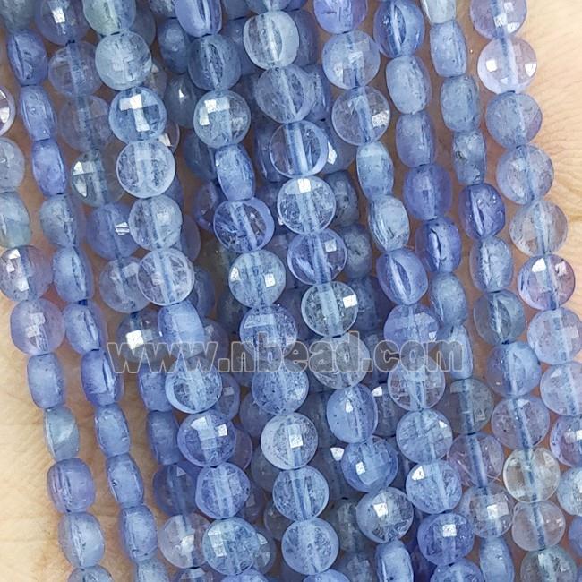 Natural Tanzanite Beads Blue Faceted Circle AAA-Grade