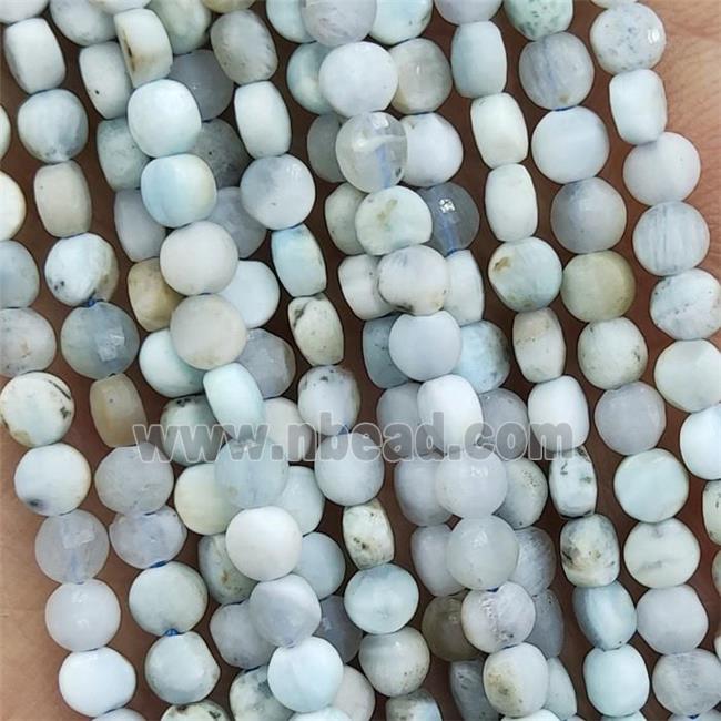 Natural Hemimorphite Beads Blue Faceted Coin