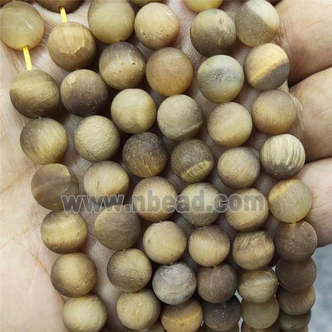 Golden Tiger Eye Stone Beads Matte Round