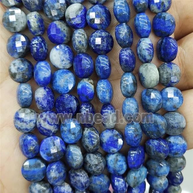 Natural Blue Lapis Lazuli Beads Faceted Circle