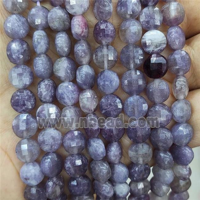 Purple Tourmaline Beads Faceted Circle