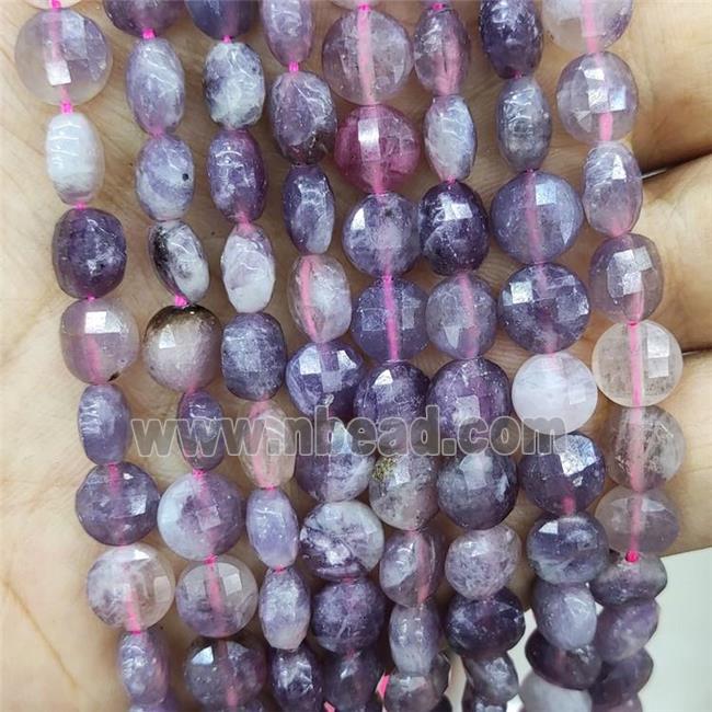Natural Purple Tourmaline Beads Faceted Circle