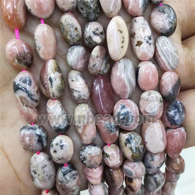 Natural Rhodochrosite Chips Beads Pink Freeform
