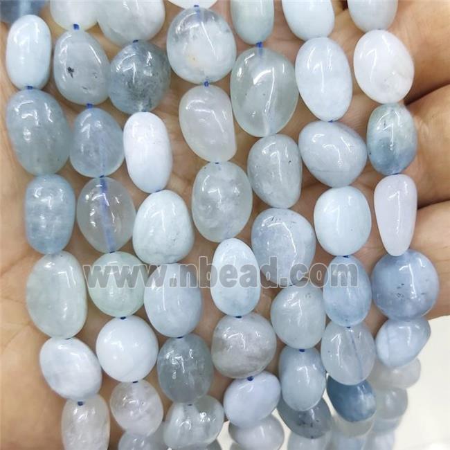 Natural Blue Aquamarine Beads Chips Freeform