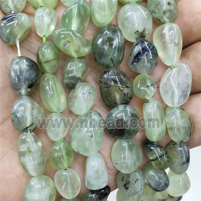 Natural Green Prehnite Beads Chips Freeform