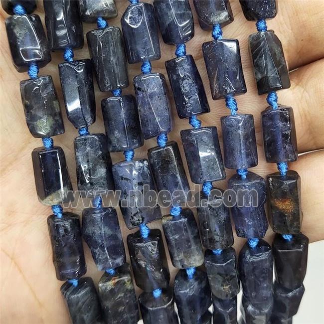 Natural Iolite Beads Inkblue Tube