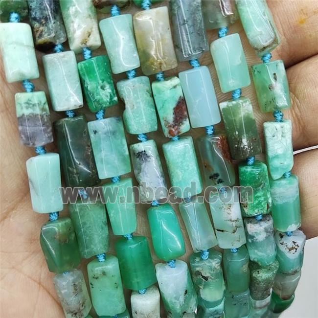 Natural Australian Chrysoprase Beads Green Tube