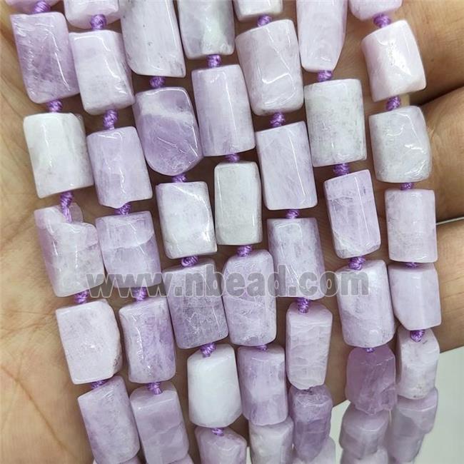 Natural Purple Kunzite Beads Tube