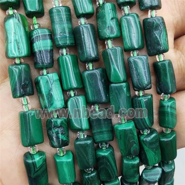 Natural Malachite Beads Green Tube