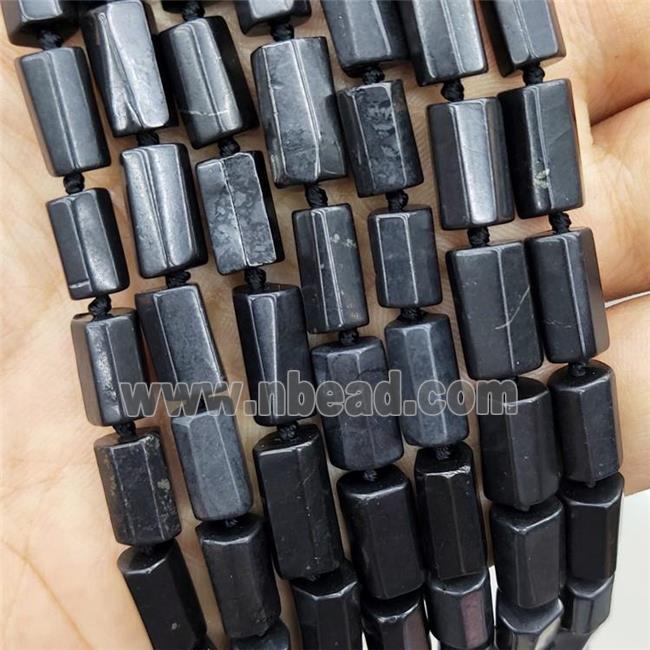 Natural Black Shungite Beads Tube