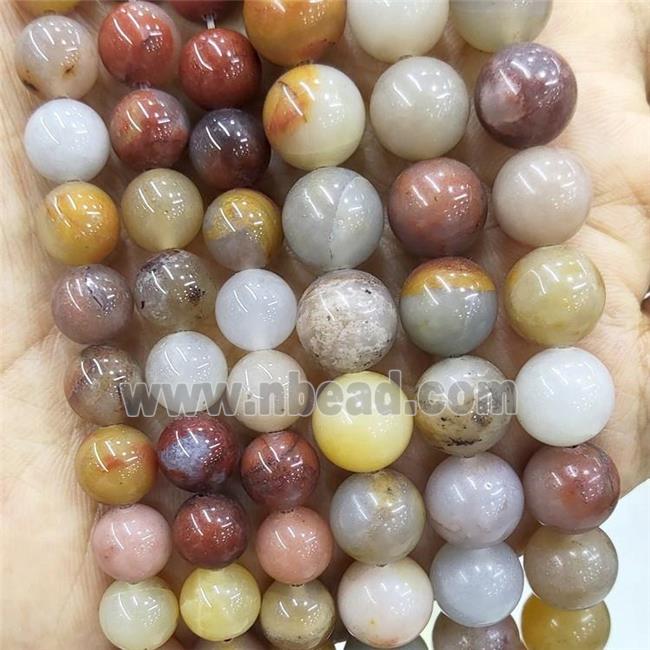 Multicolor Jade Beads Dye Smooth Round