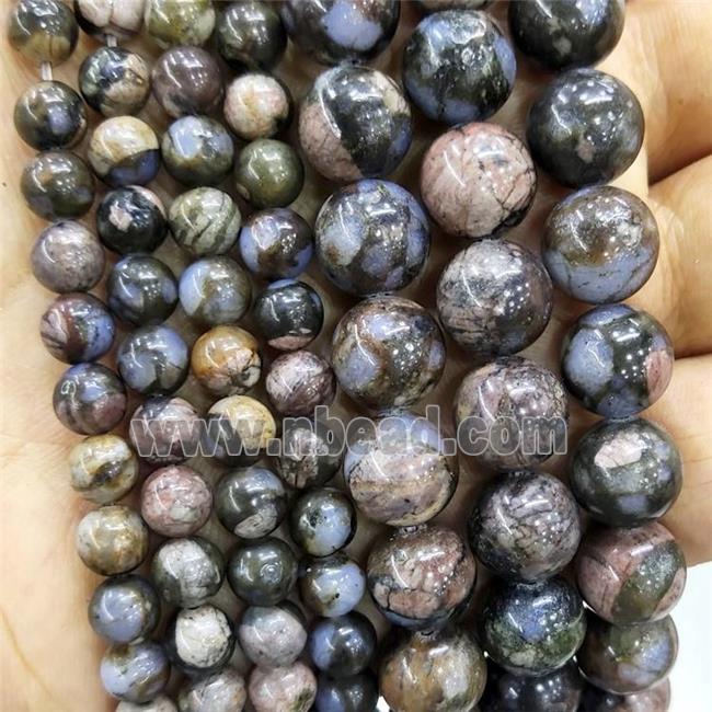 Natural Llanite Beads Smooth Round